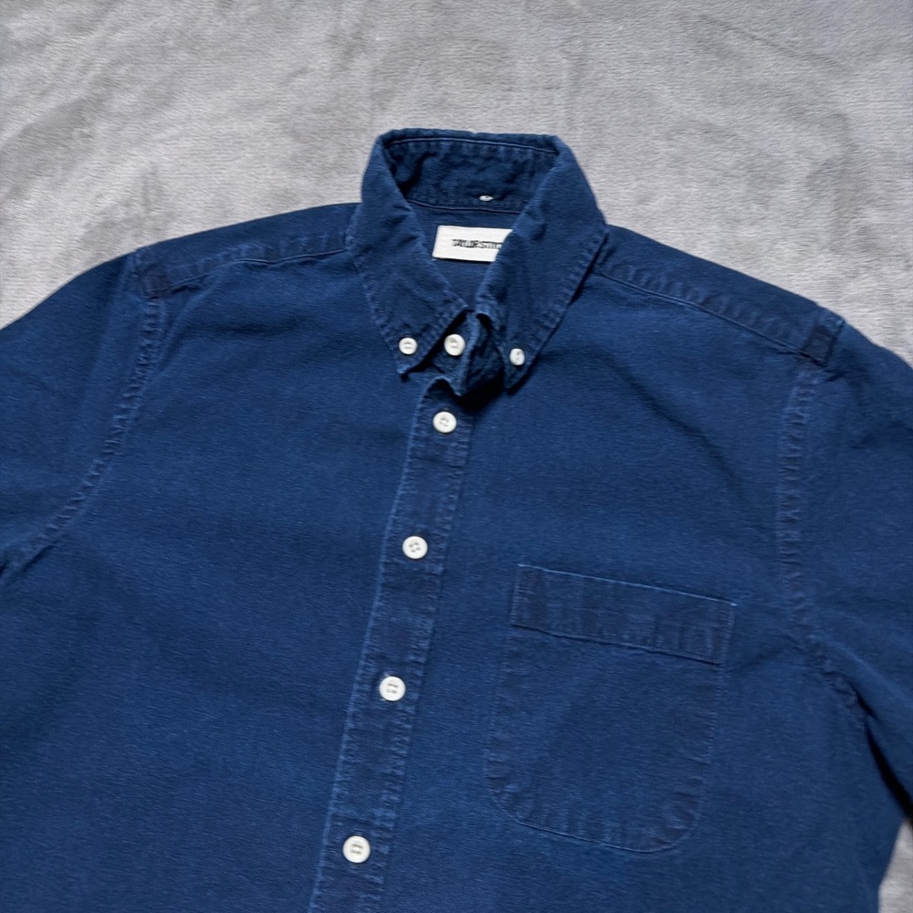 Taylor‎ Stitch The Jack Shirt Mens 36 XS Blue Organic Cotton Indigo Button Down - Picture 3 of 10